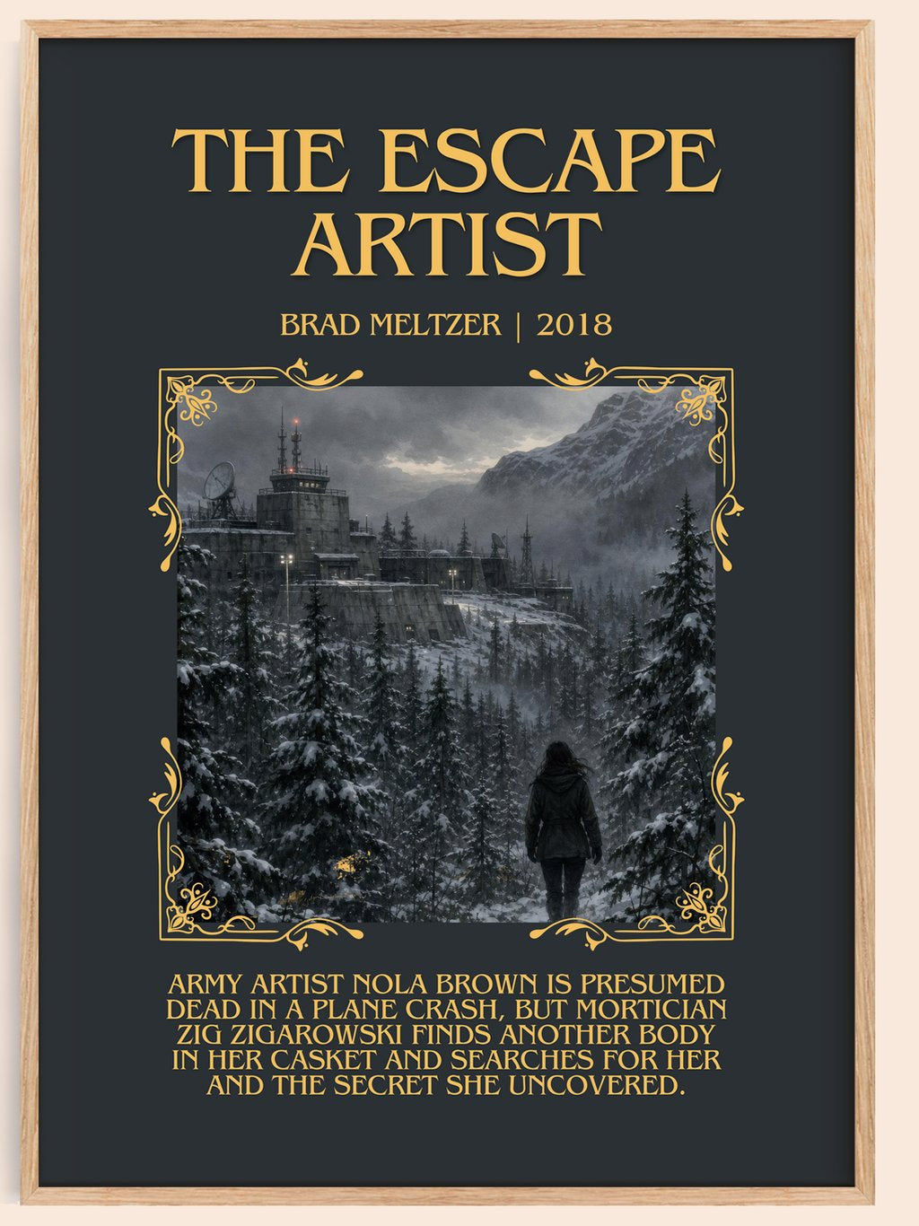 The Escape Artist Minimalist Book Poster by Brad Meltzer – book poster