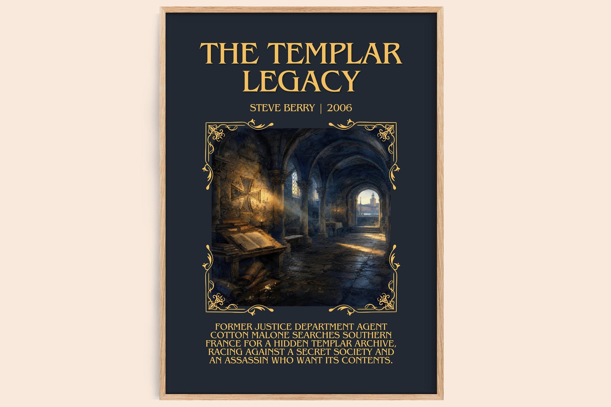 The Templar Legacy Minimalist Book Poster by Steve Berry