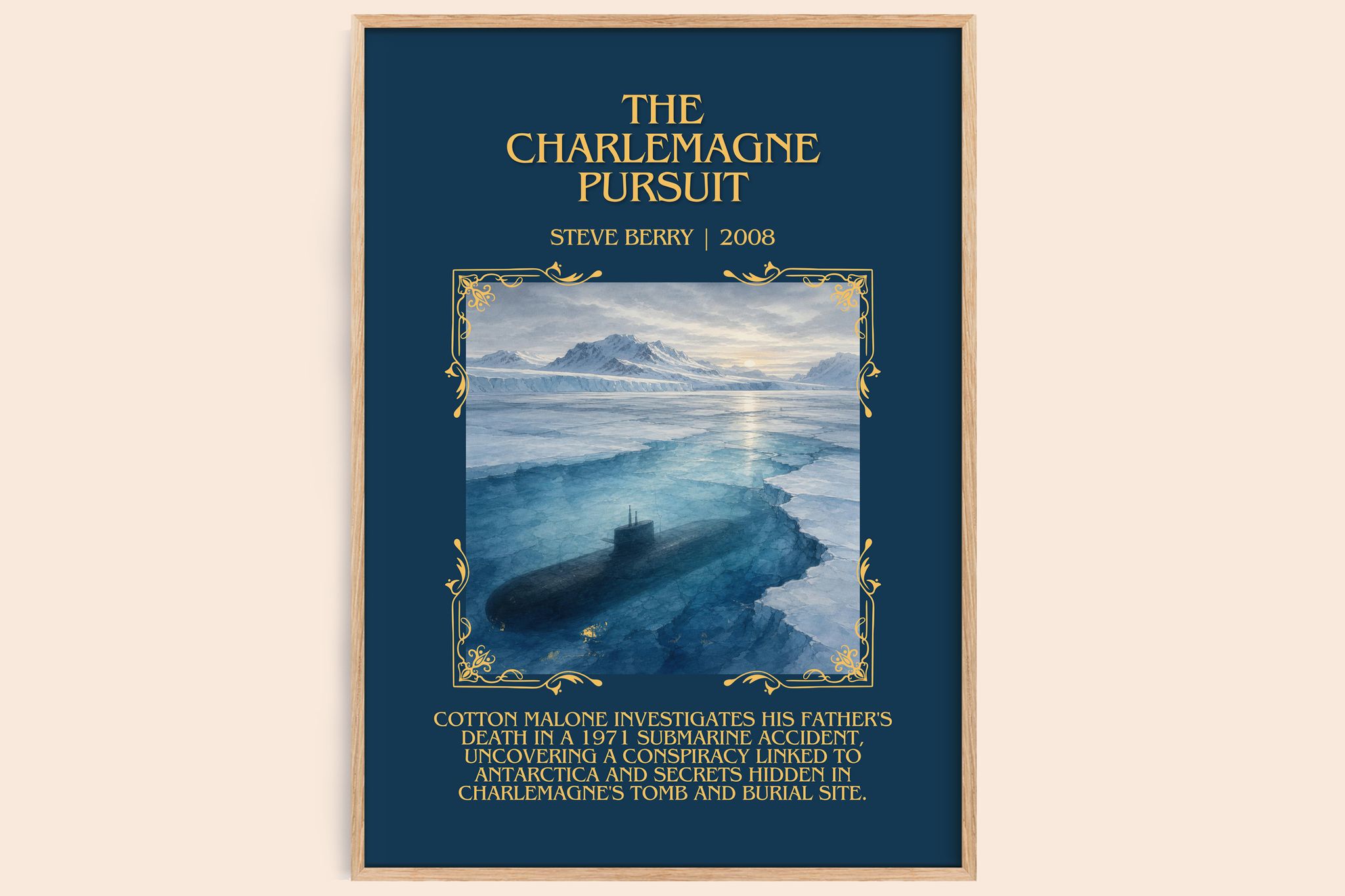 The Charlemagne Pursuit Minimalist Book Poster by Steve Berry