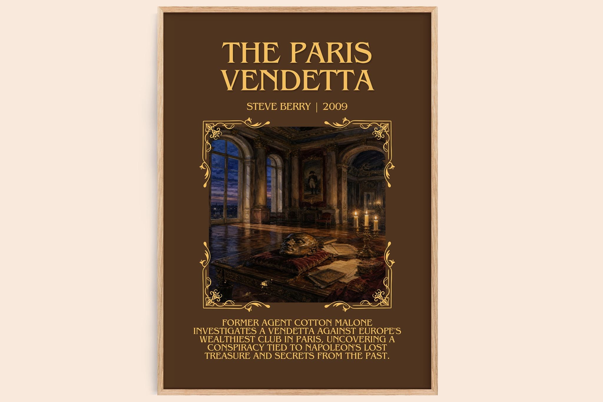 The Paris Vendetta Minimalist Book Poster by Steve Berry