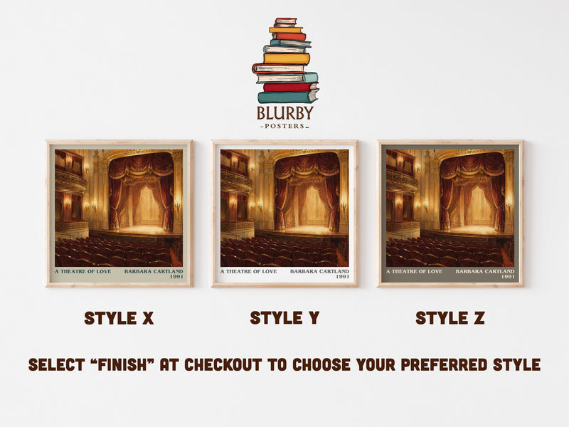 A Theatre Of Love literary print in frame leaning in hallway – romance wall art