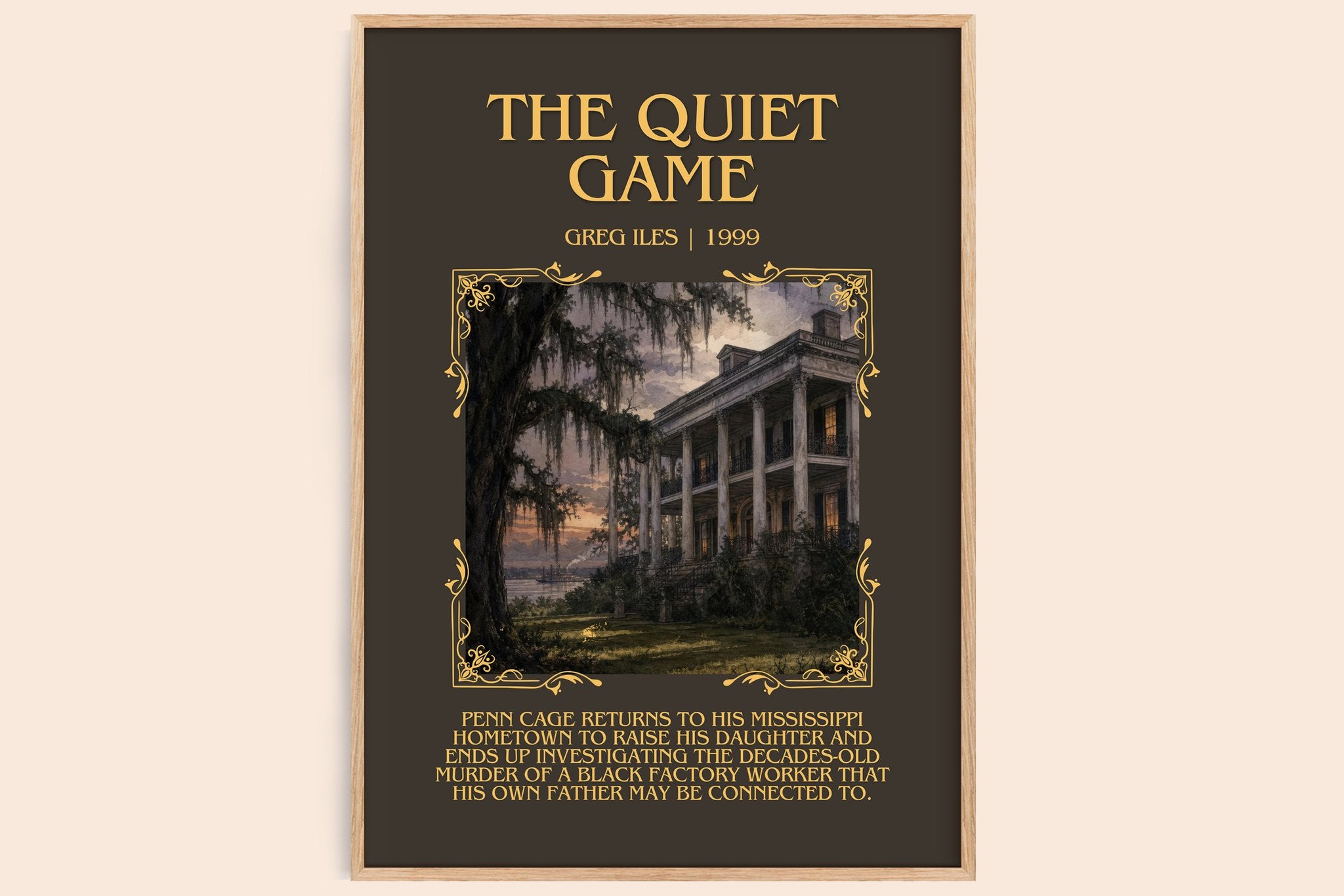 The Quiet Game Minimalist Book Poster by Greg Iles
