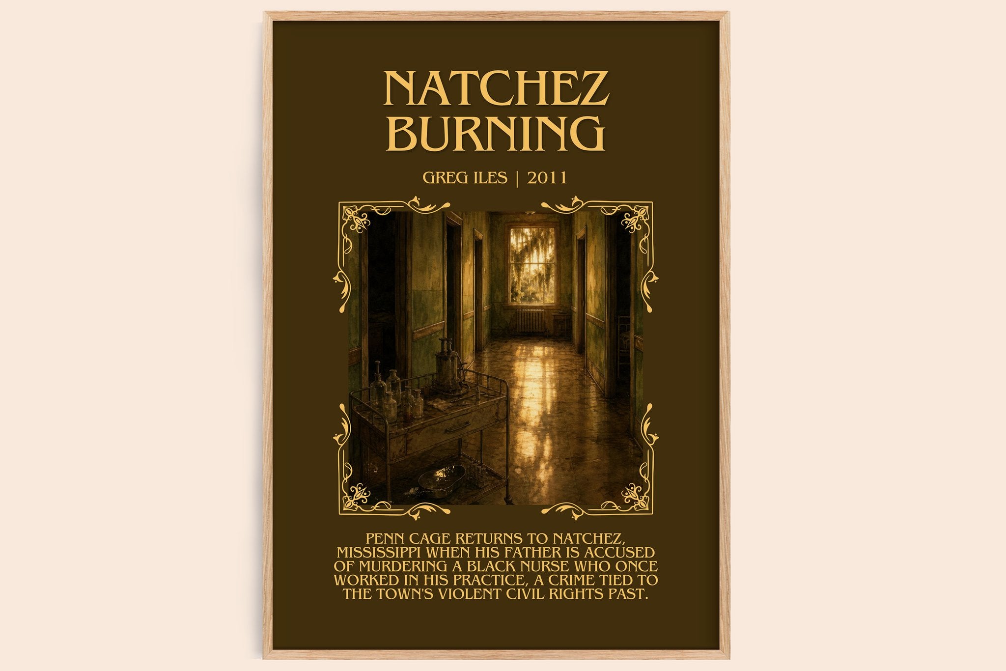 Natchez Burning Minimalist Book Poster by Greg Iles