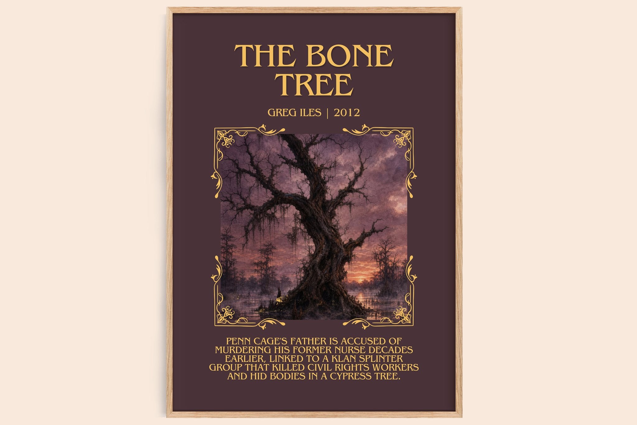 The Bone Tree Minimalist Book Poster by Greg Iles