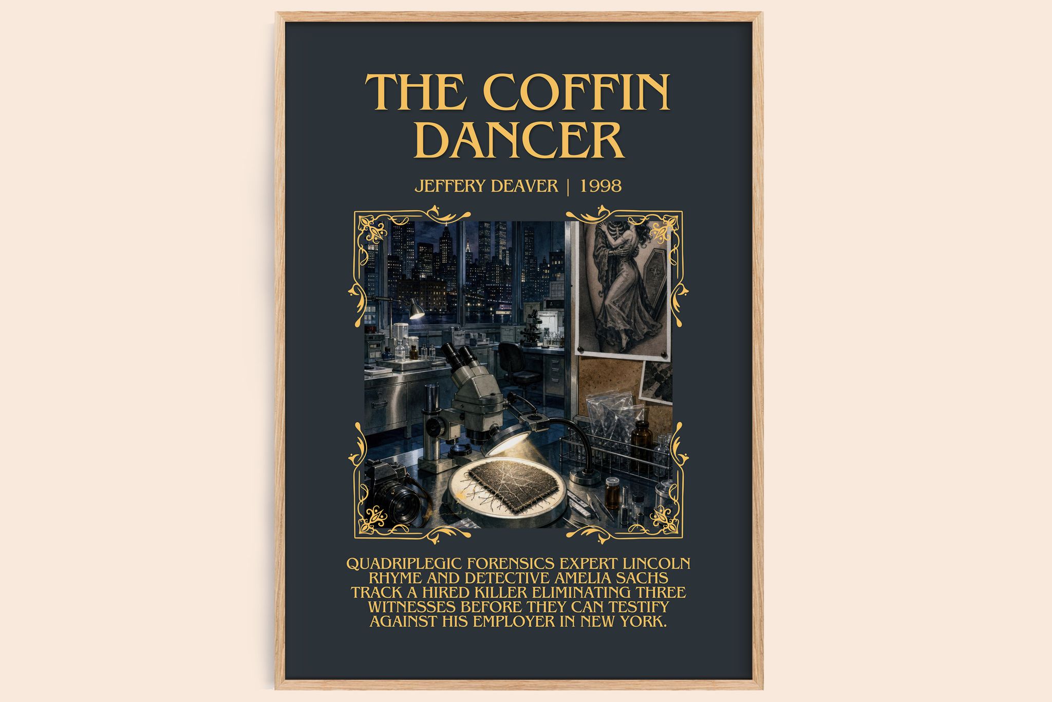 The Coffin Dancer Minimalist Book Poster by Jeffery Deaver