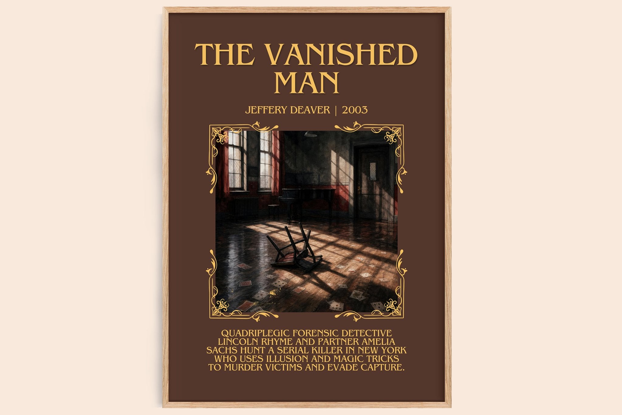 The Vanished Man Minimalist Book Poster by Jeffery Deaver