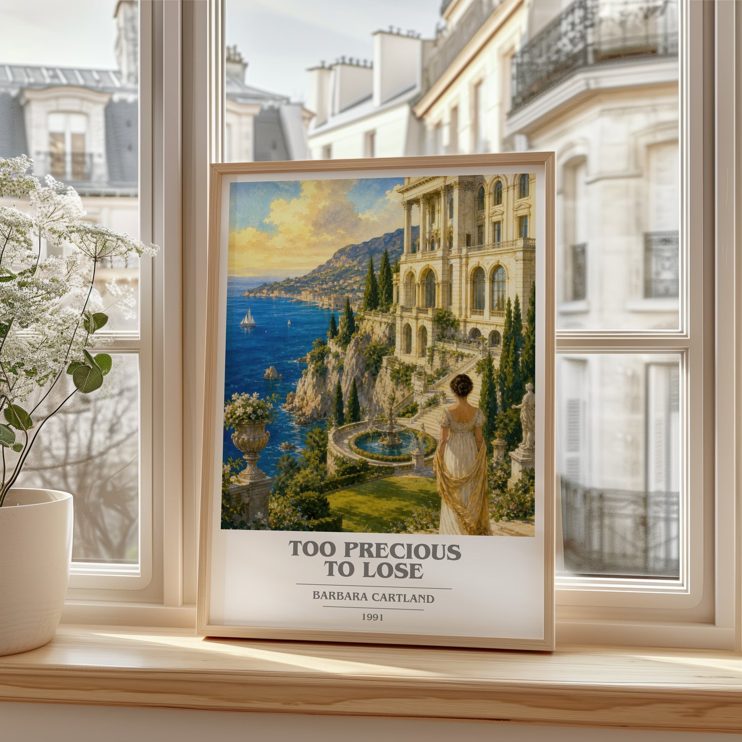 Too Precious To Lose book cover poster colour and style options – Barbara Cartland book art
