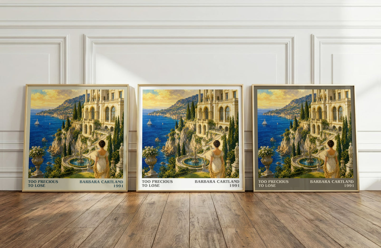 Too Precious To Lose literary art print colour and style options – Barbara Cartland book art