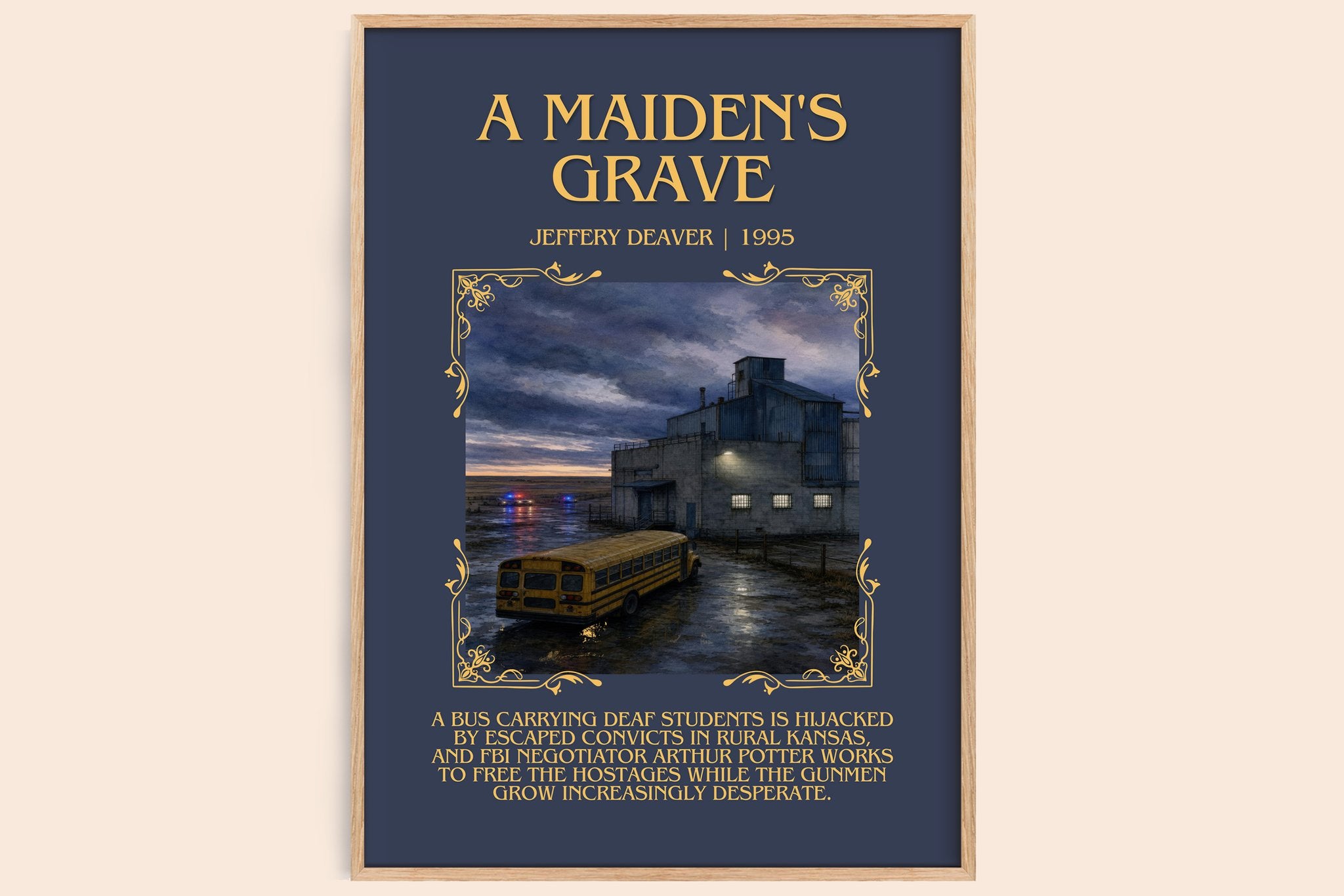 A Maiden's Grave Minimalist Book Poster by Jeffery Deaver