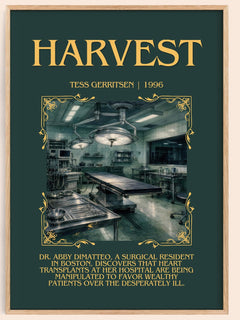 Harvest Minimalist Book Poster by Tess Gerritsen – image 1