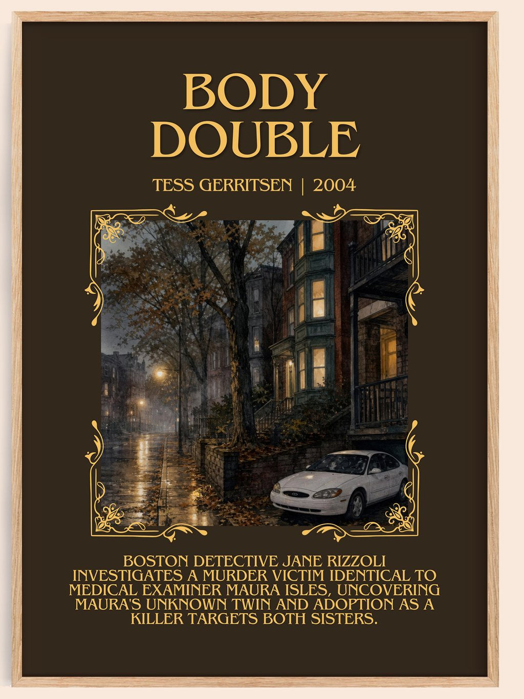 Body Double Minimalist Book Poster by Tess Gerritsen – book poster