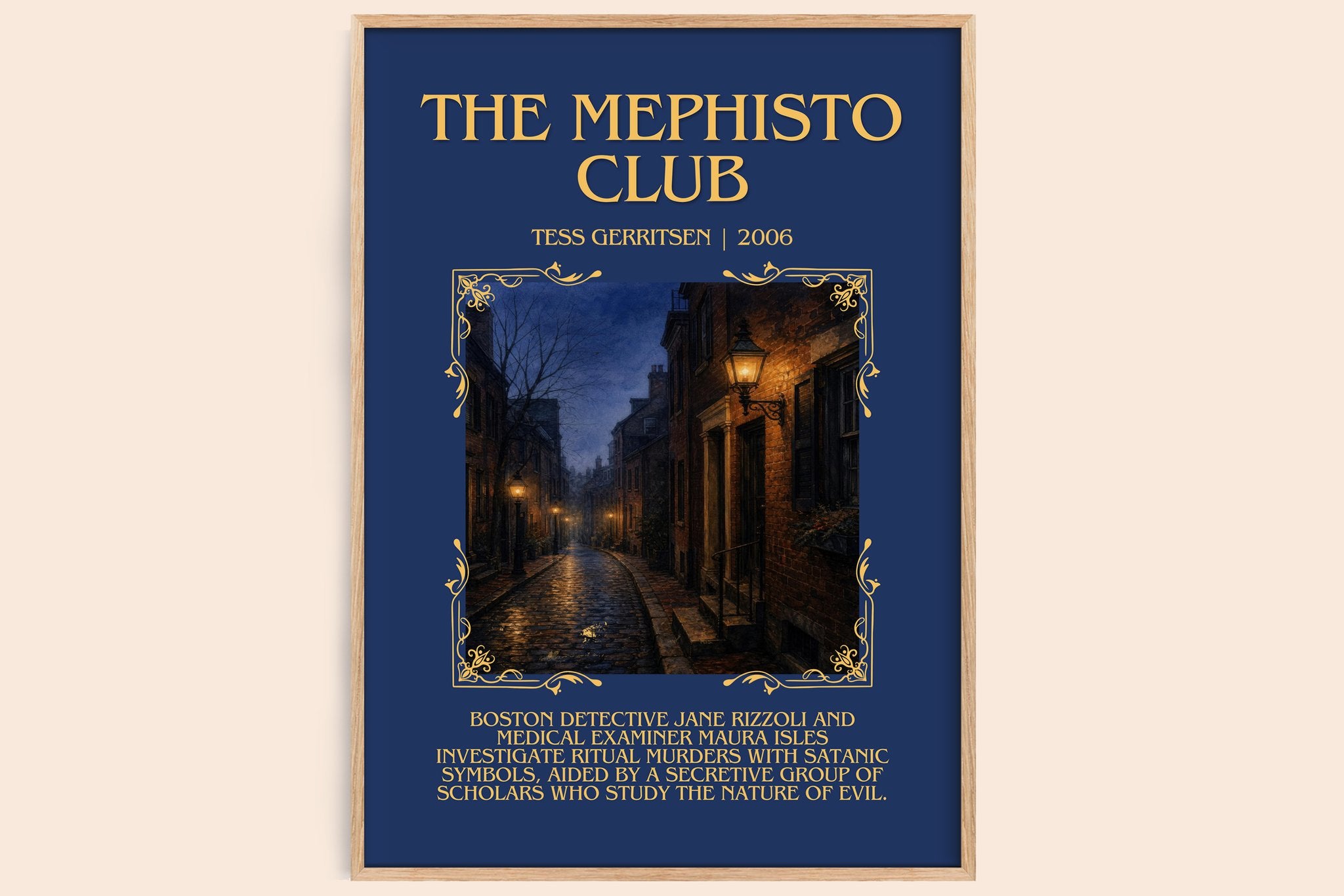 The Mephisto Club Minimalist Book Poster by Tess Gerritsen