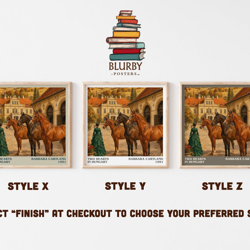 Two Hearts In Hungary literary print in frame leaning in hallway – romance wall art