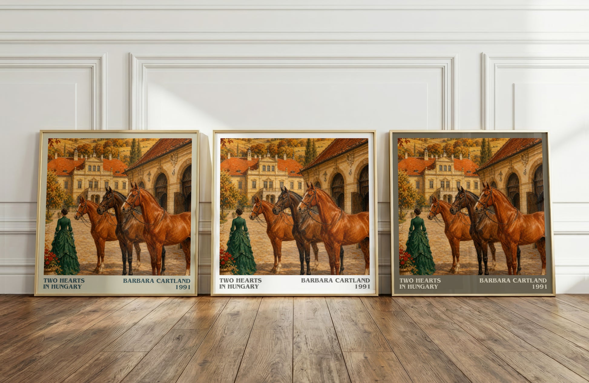 Two Hearts In Hungary literary art print colour and style options – Barbara Cartland book art