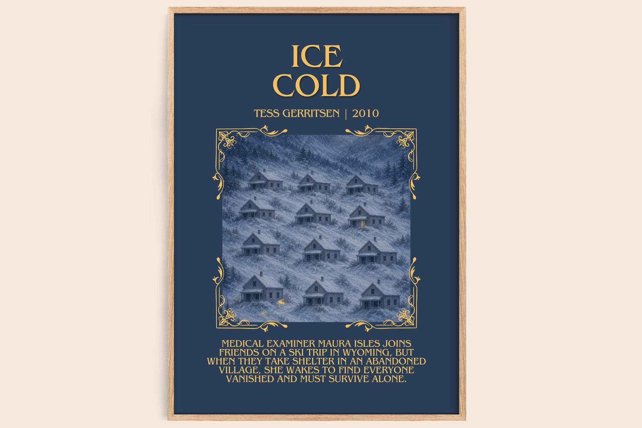 Ice Cold Minimalist Book Poster by Tess Gerritsen