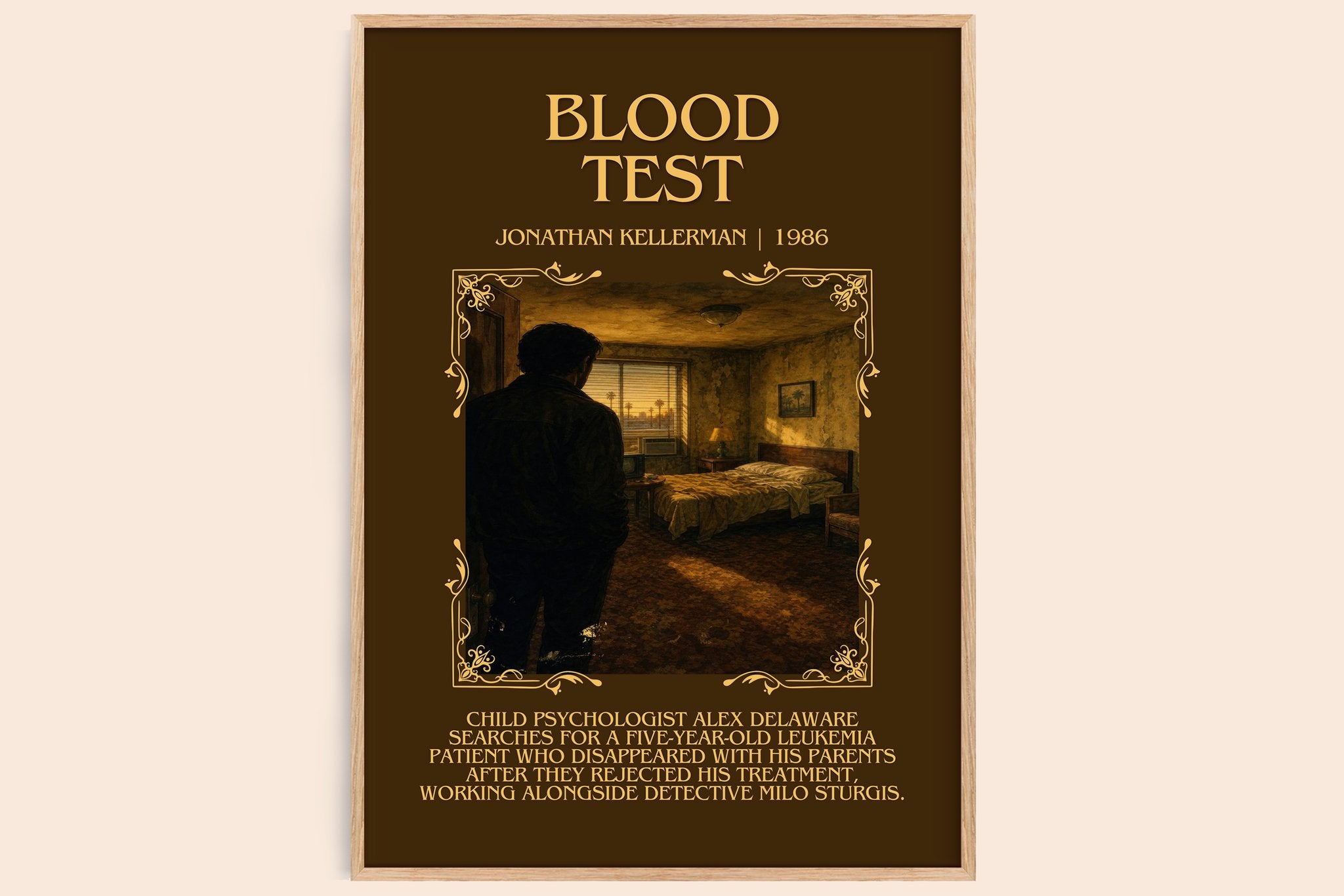 Blood Test Minimalist Book Poster by Jonathan Kellerman