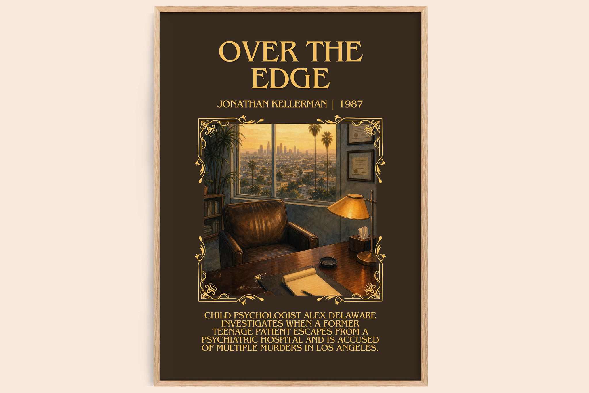 Over the Edge Minimalist Book Poster by Jonathan Kellerman