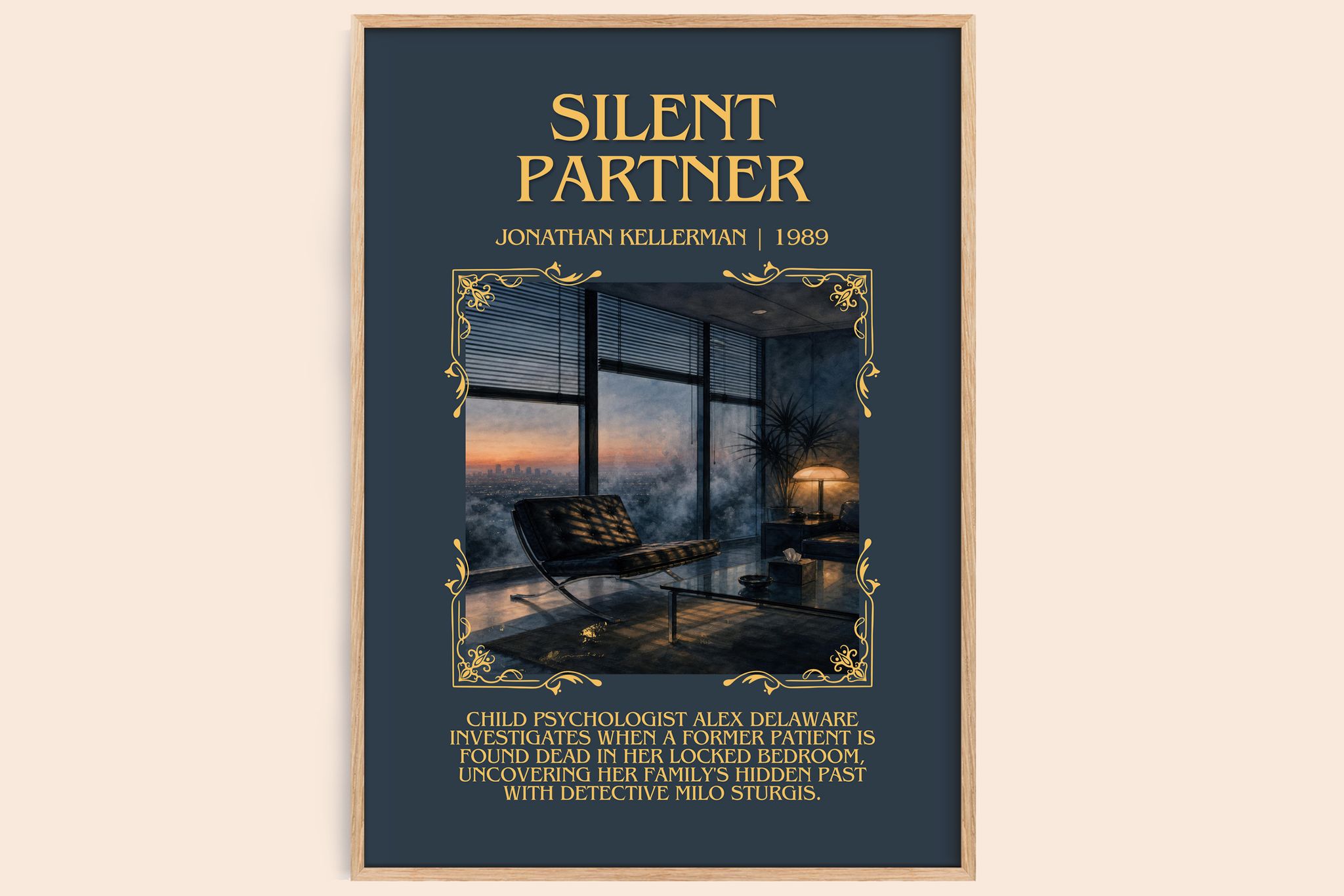Silent Partner Minimalist Book Poster by Jonathan Kellerman
