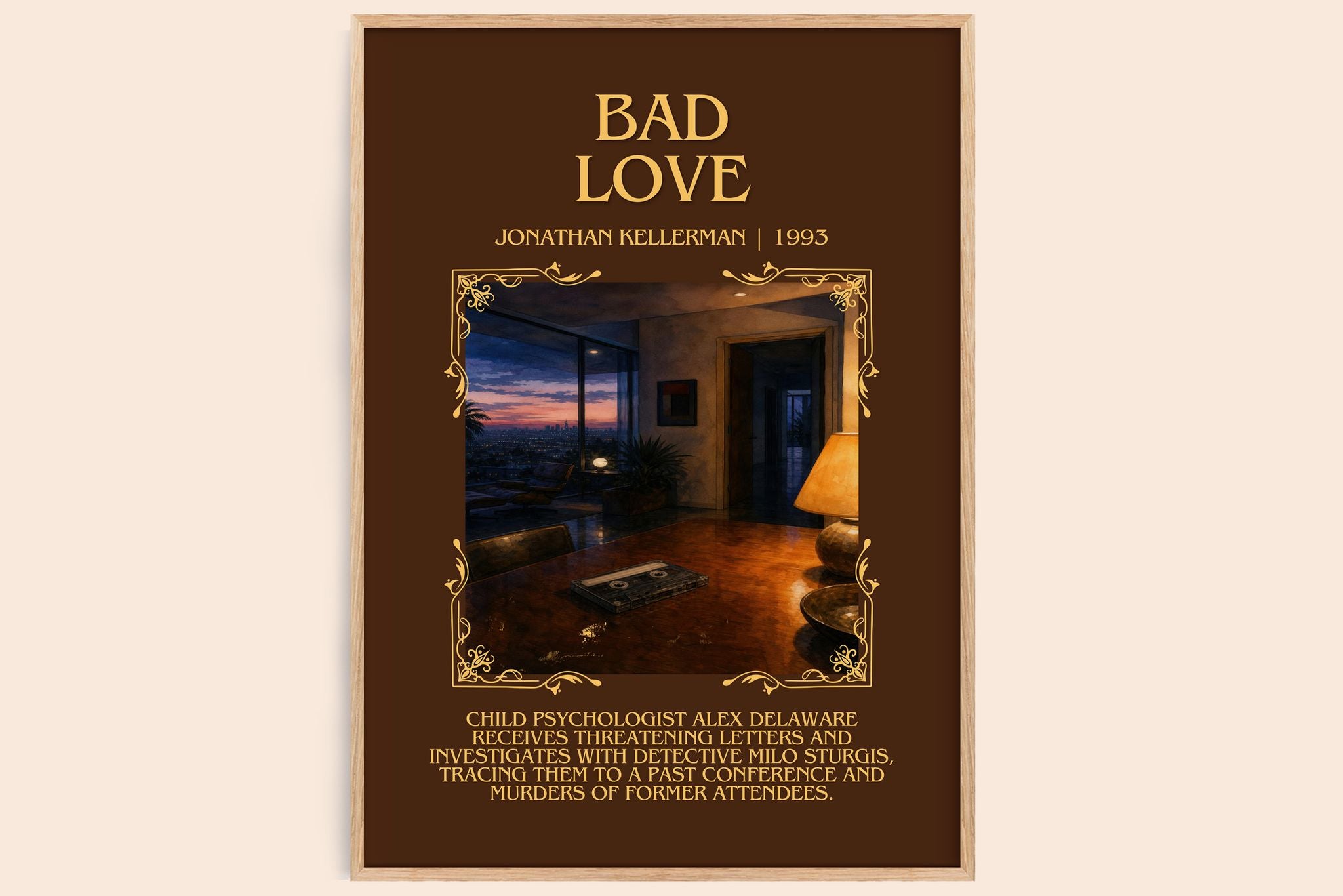 Bad Love Minimalist Book Poster by Jonathan Kellerman