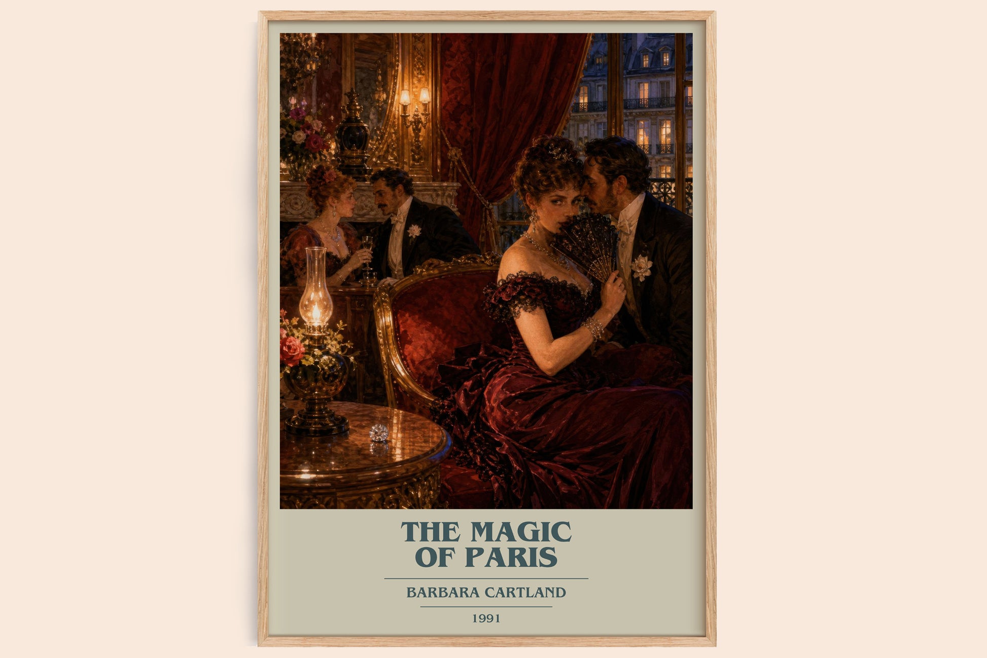 The Magic Of Paris book cover book poster by Barbara Cartland – framed literary art print