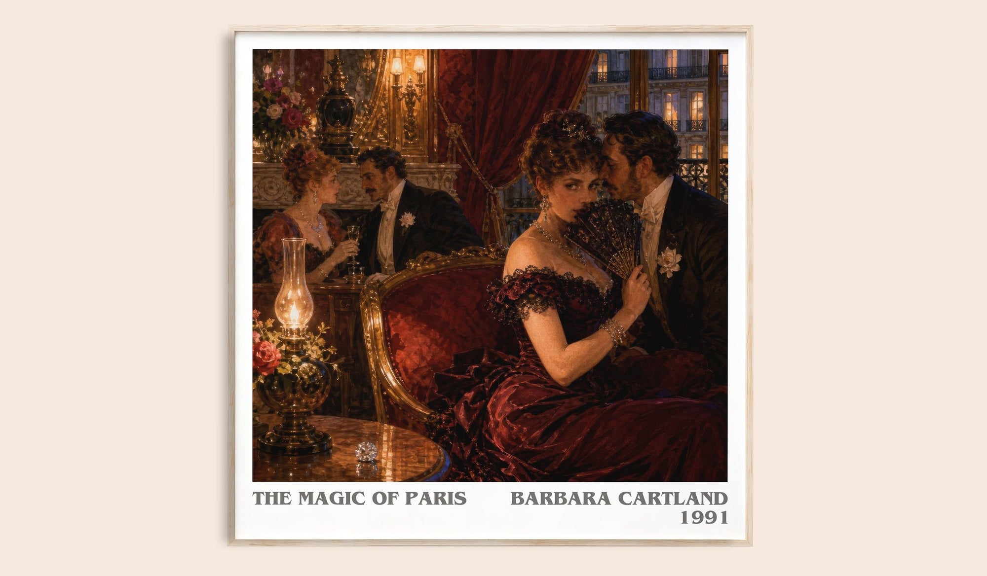 The Magic Of Paris literary book poster by Barbara Cartland – framed literary art print