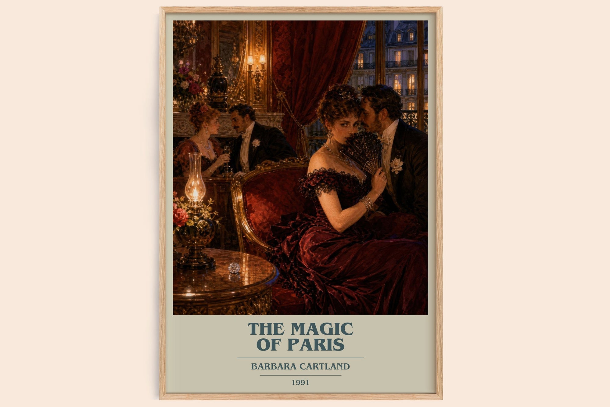 The Magic Of Paris book cover book poster by Barbara Cartland – framed literary art print
