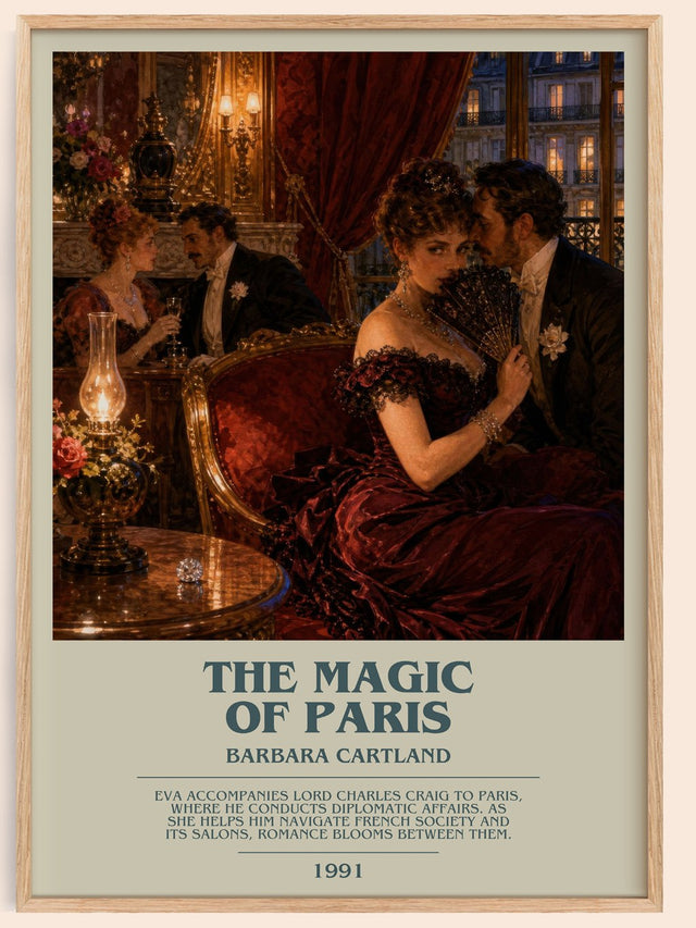 The Magic Of Paris Bookish Wall Art by Barbara Cartland