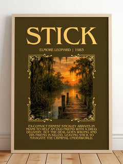 Stick Minimalist Book Poster by Elmore Leonard – image 2