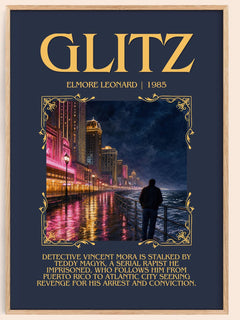 Glitz Minimalist Book Poster by Elmore Leonard – image 1