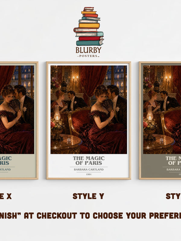 The Magic Of Paris book cover print in frame leaning in hallway – romance wall art