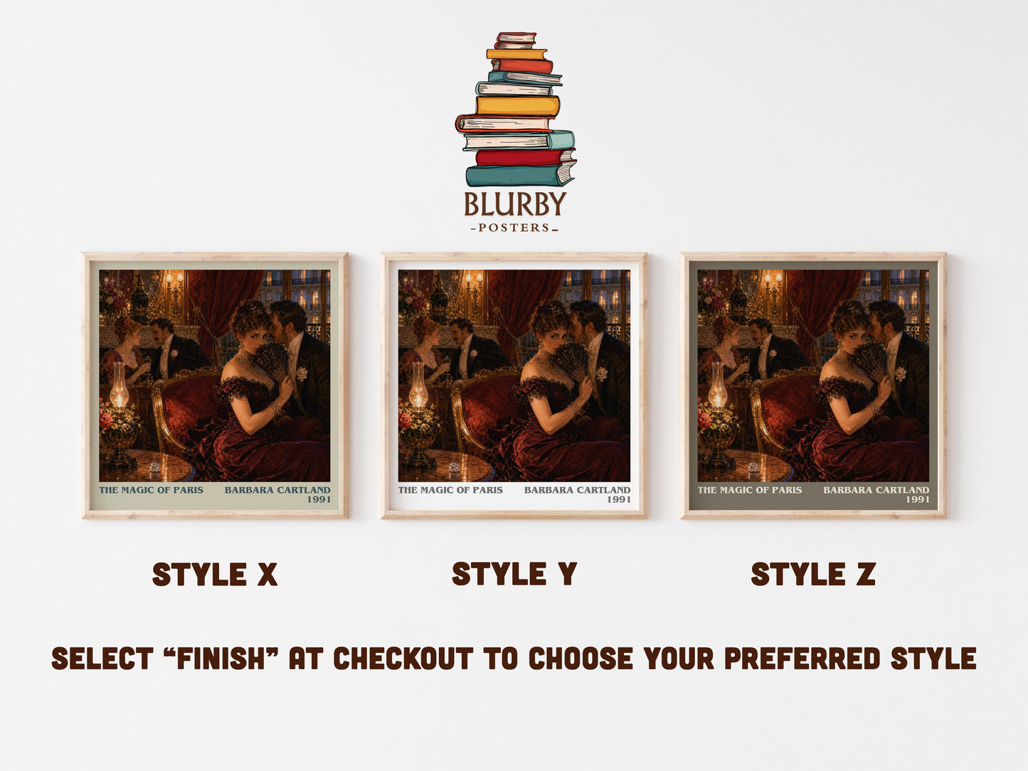 The Magic Of Paris literary print in frame leaning in hallway – romance wall art