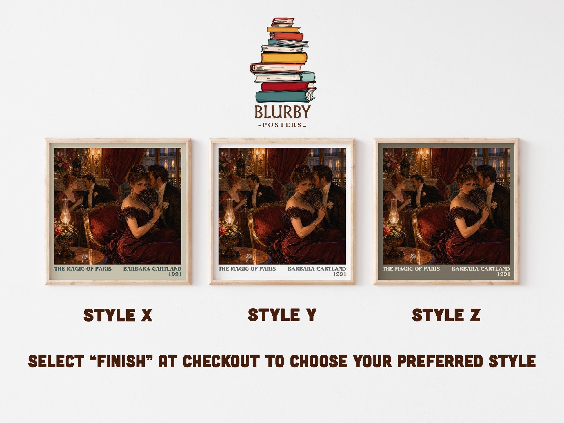 The Magic Of Paris literary print in frame leaning in hallway – romance wall art