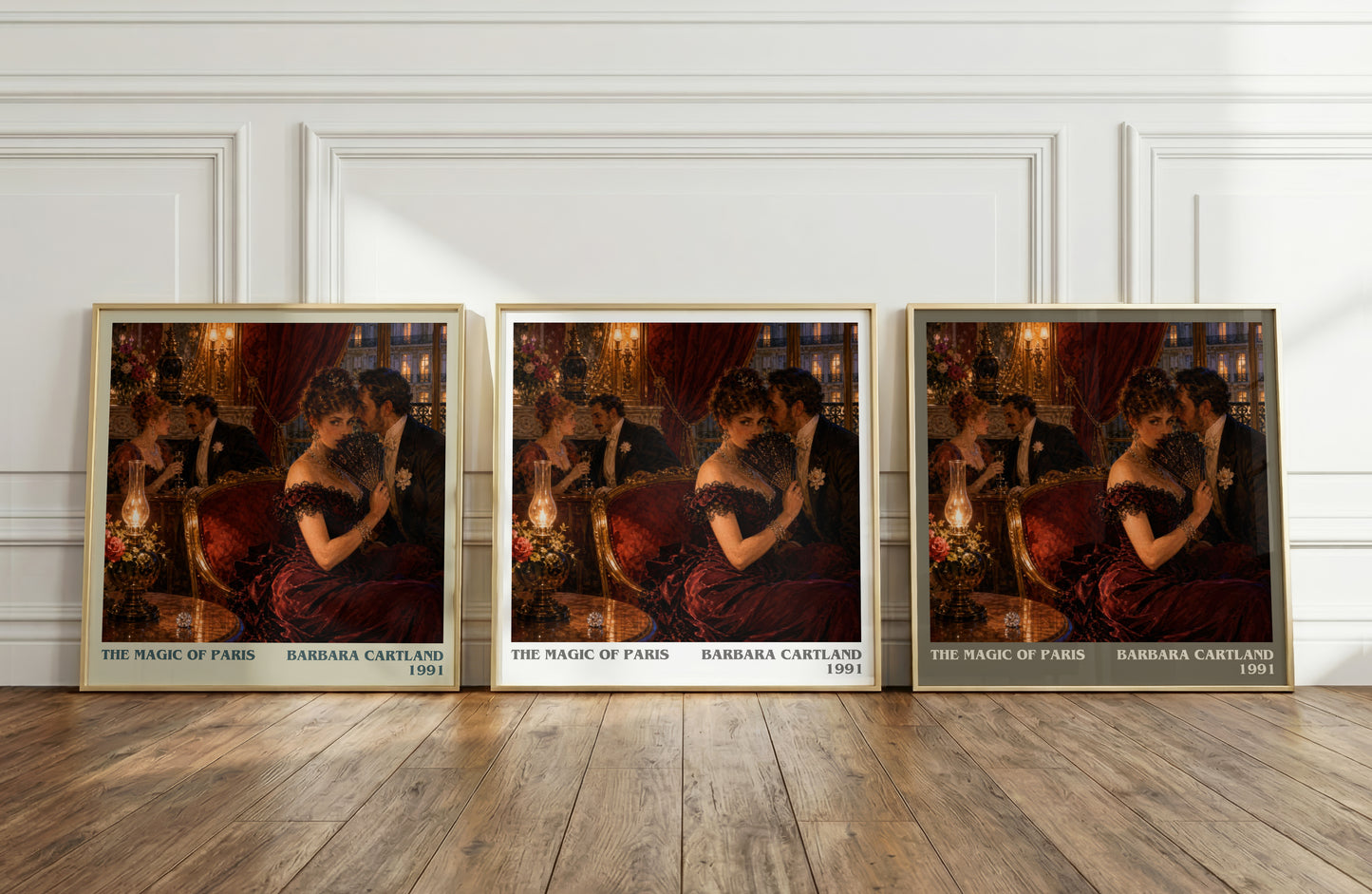 The Magic Of Paris literary art print colour and style options – Barbara Cartland book art