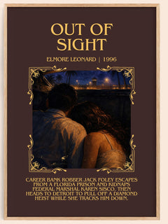 Out of Sight Minimalist Book Poster by Elmore Leonard – image 1