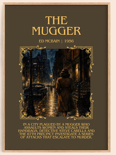 The Mugger Minimalist Book Poster by Ed McBain – image 1