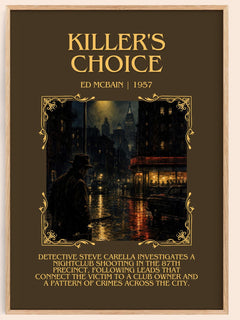 Killer's Choice Minimalist Book Poster by Ed McBain – image 1