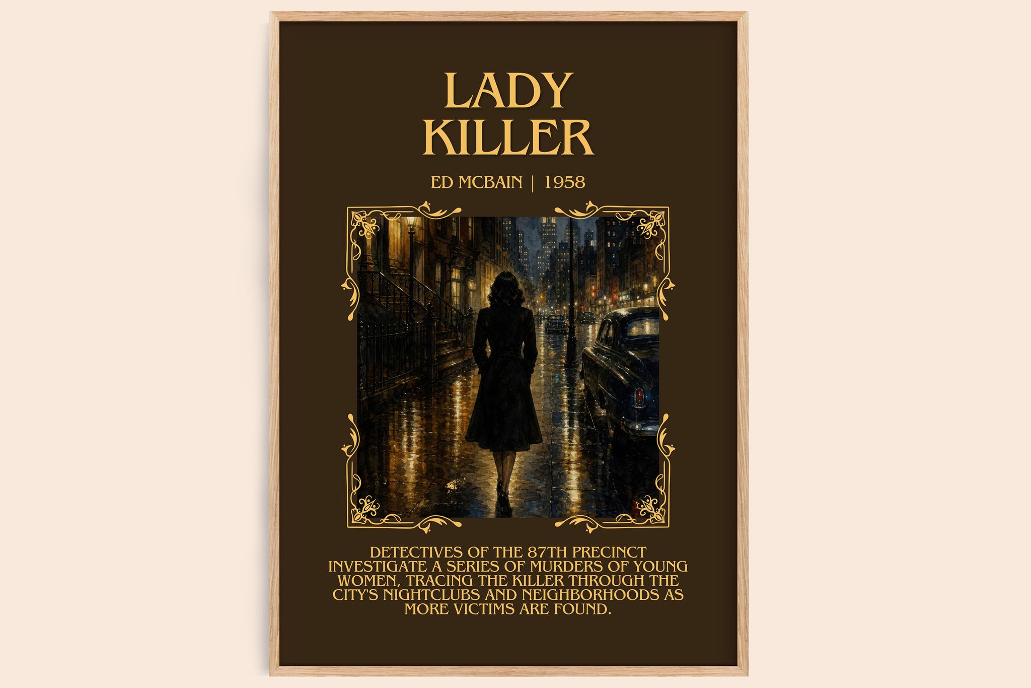 Lady Killer Minimalist Book Poster by Ed McBain