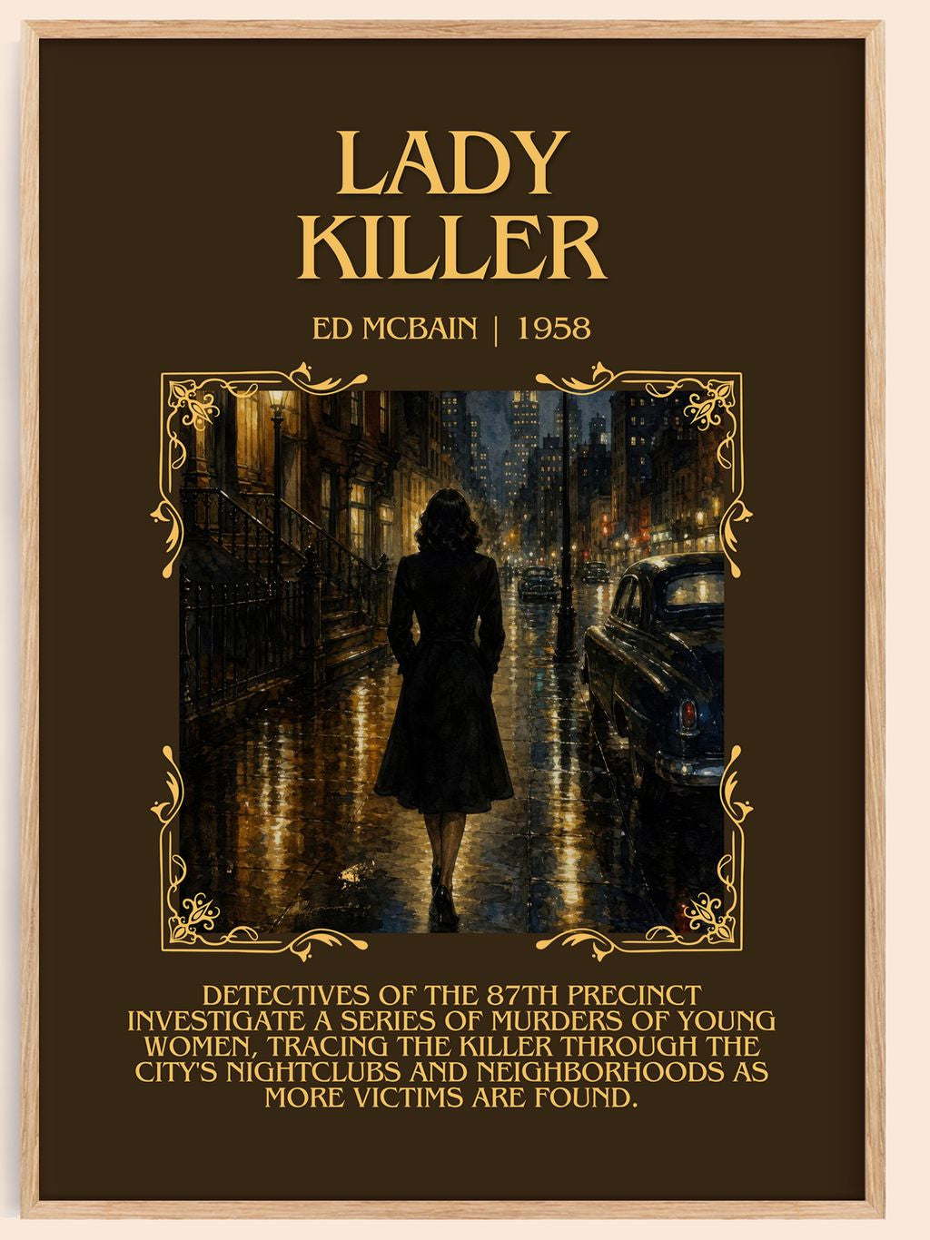 Lady Killer Minimalist Book Poster by Ed McBain – book poster