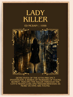 Lady Killer Minimalist Book Poster by Ed McBain – image 1