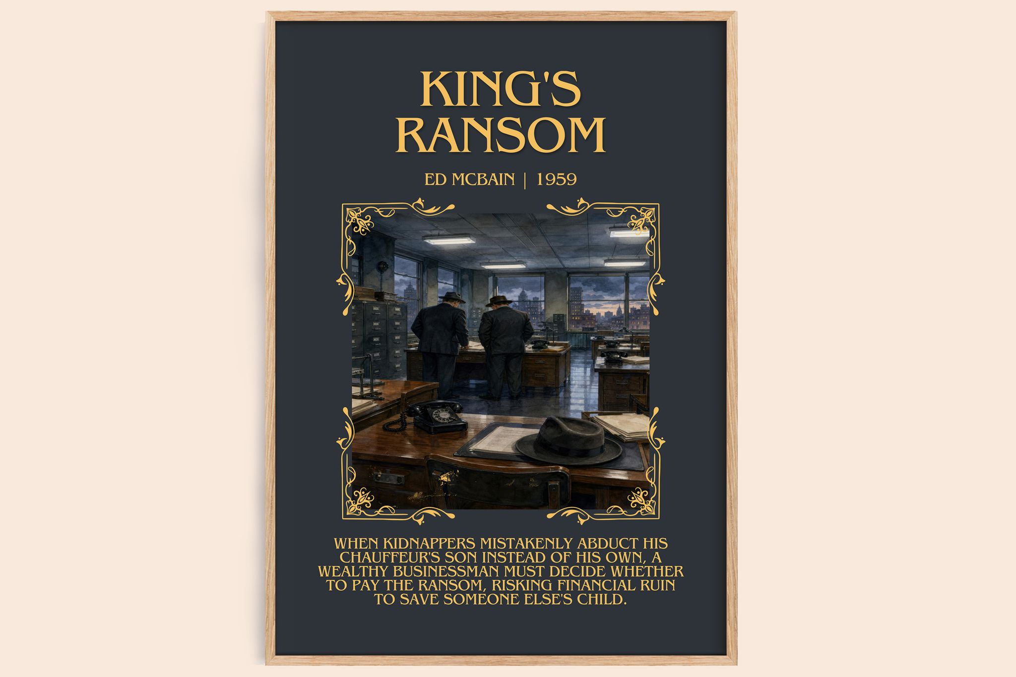 King's Ransom Minimalist Book Poster by Ed McBain