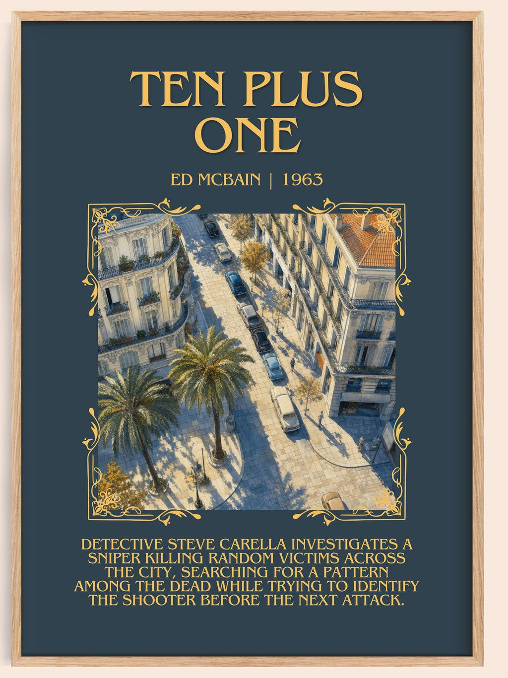 Ten Plus One Minimalist Book Poster by Ed McBain – book poster