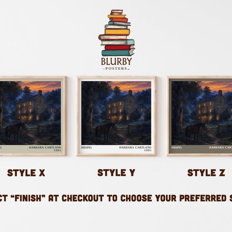 Hiding literary print in frame leaning in hallway – romance wall art