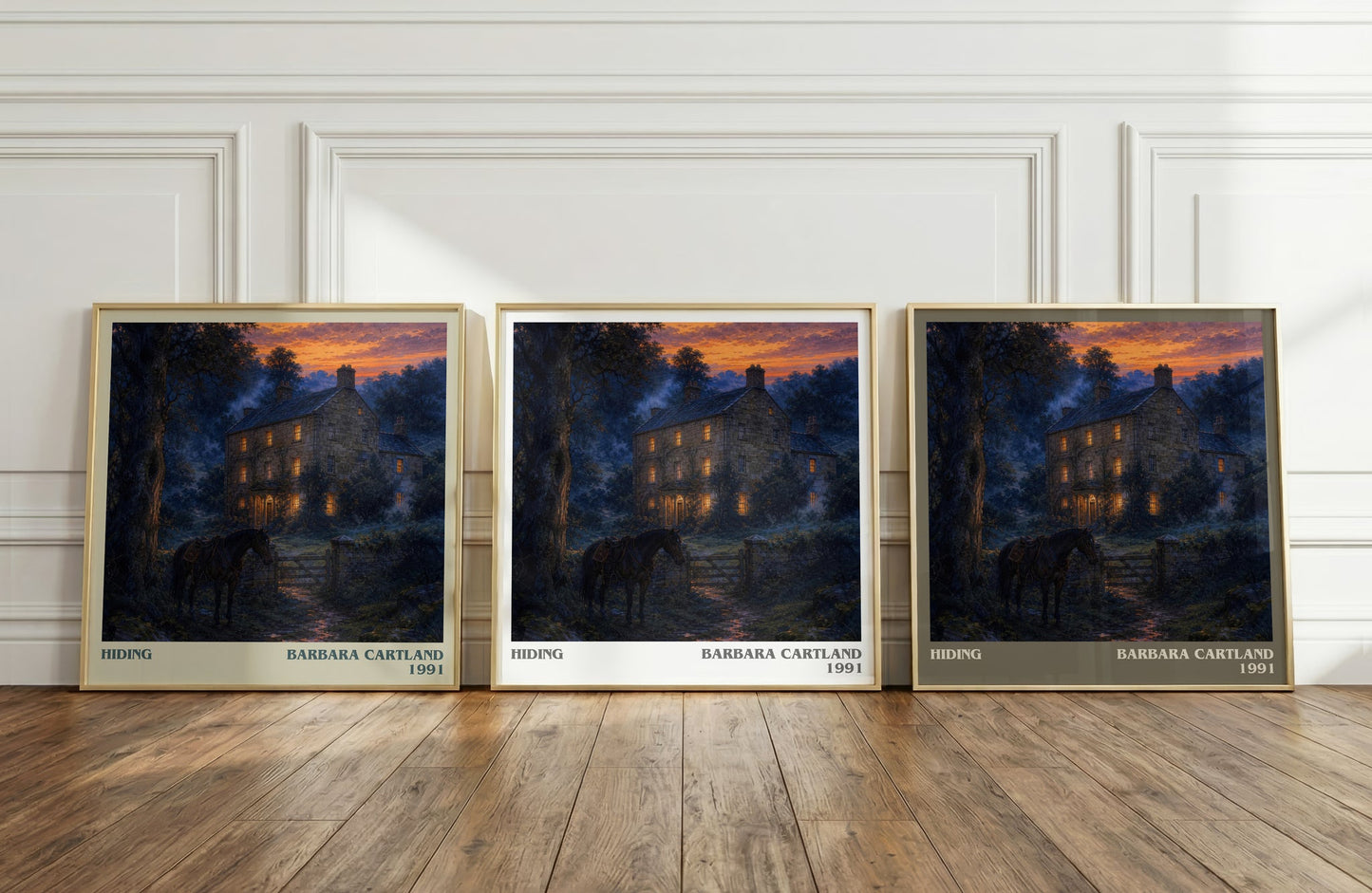 Hiding literary art print colour and style options – Barbara Cartland book art