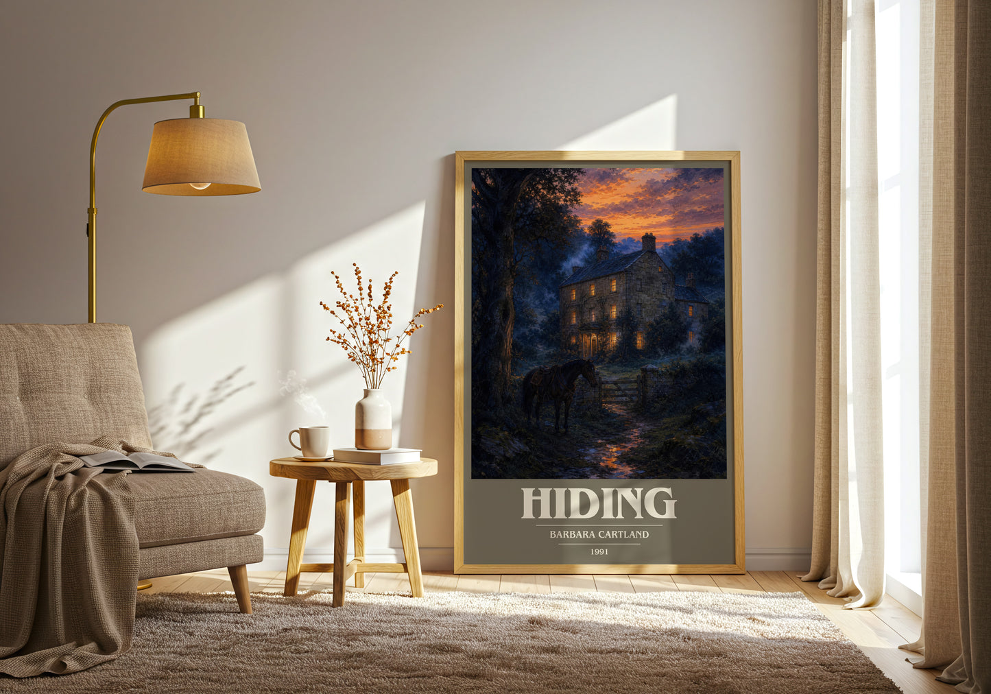 Hiding book cover print on bookshelf – Barbara Cartland fan gift