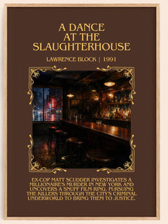 A Dance at the Slaughterhouse Minimalist Book Poster by Lawrence Block – image 1