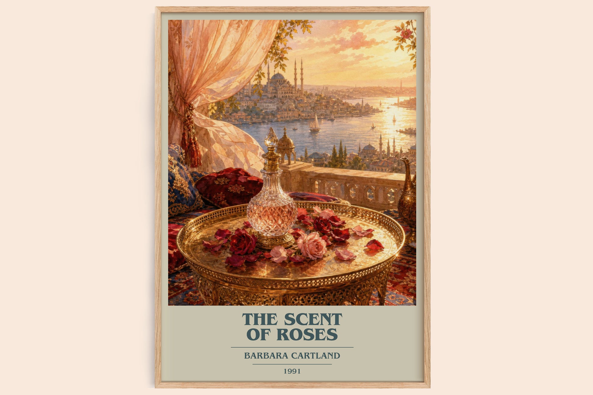 The Scent Of Roses book cover book poster by Barbara Cartland – framed literary art print