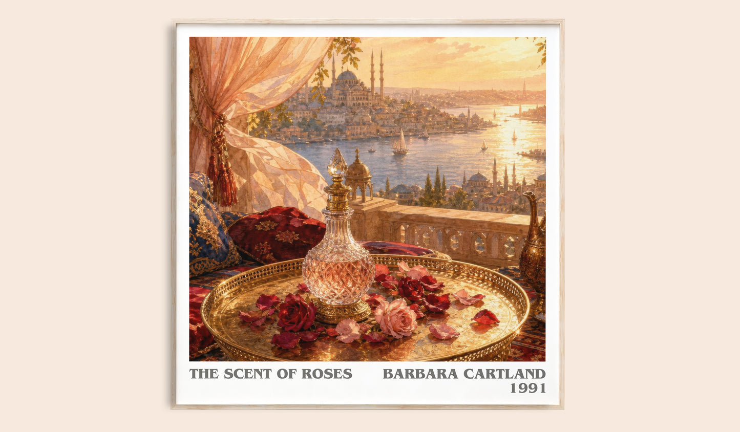 The Scent Of Roses literary book poster by Barbara Cartland – framed literary art print