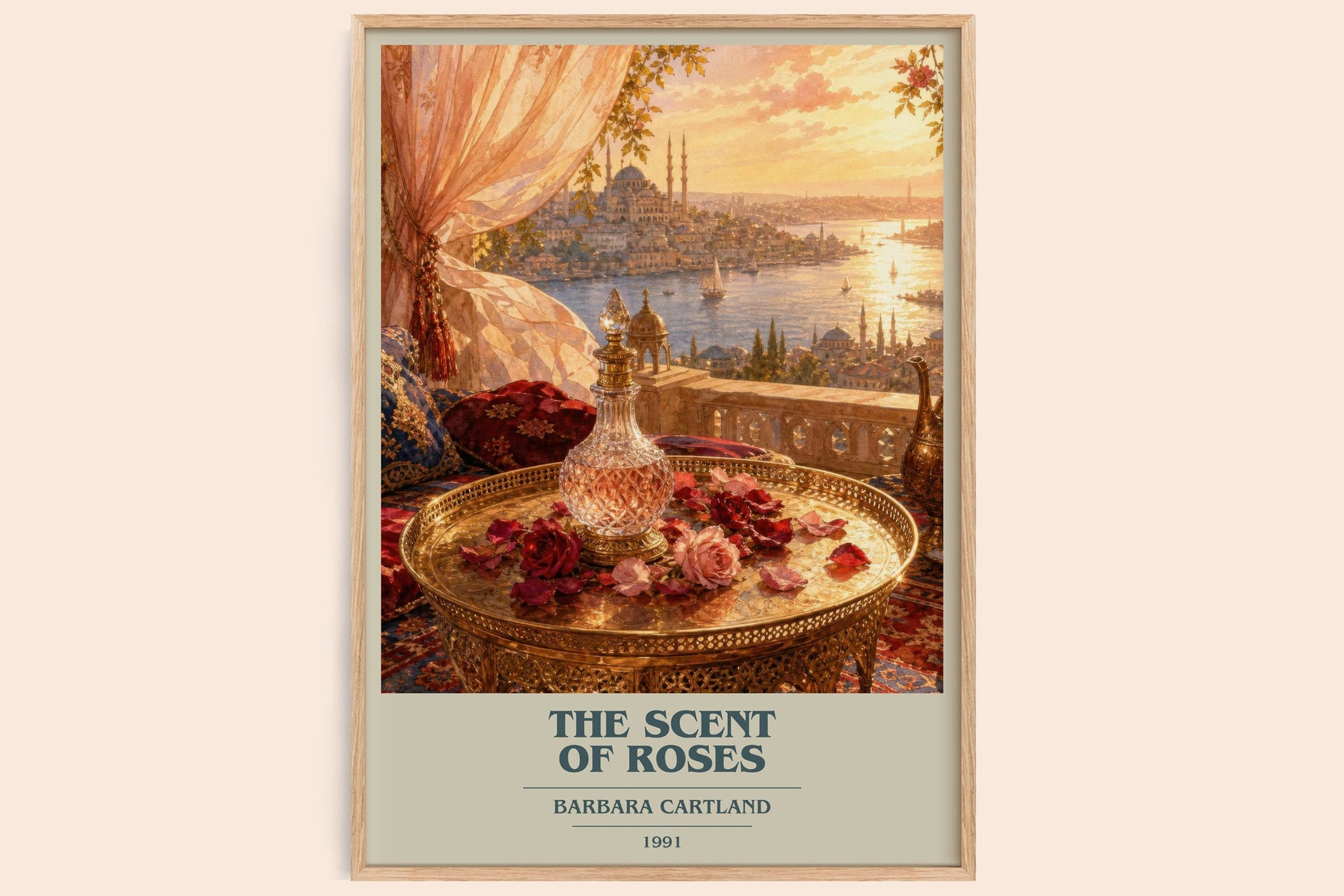The Scent Of Roses book cover book poster by Barbara Cartland – framed literary art print