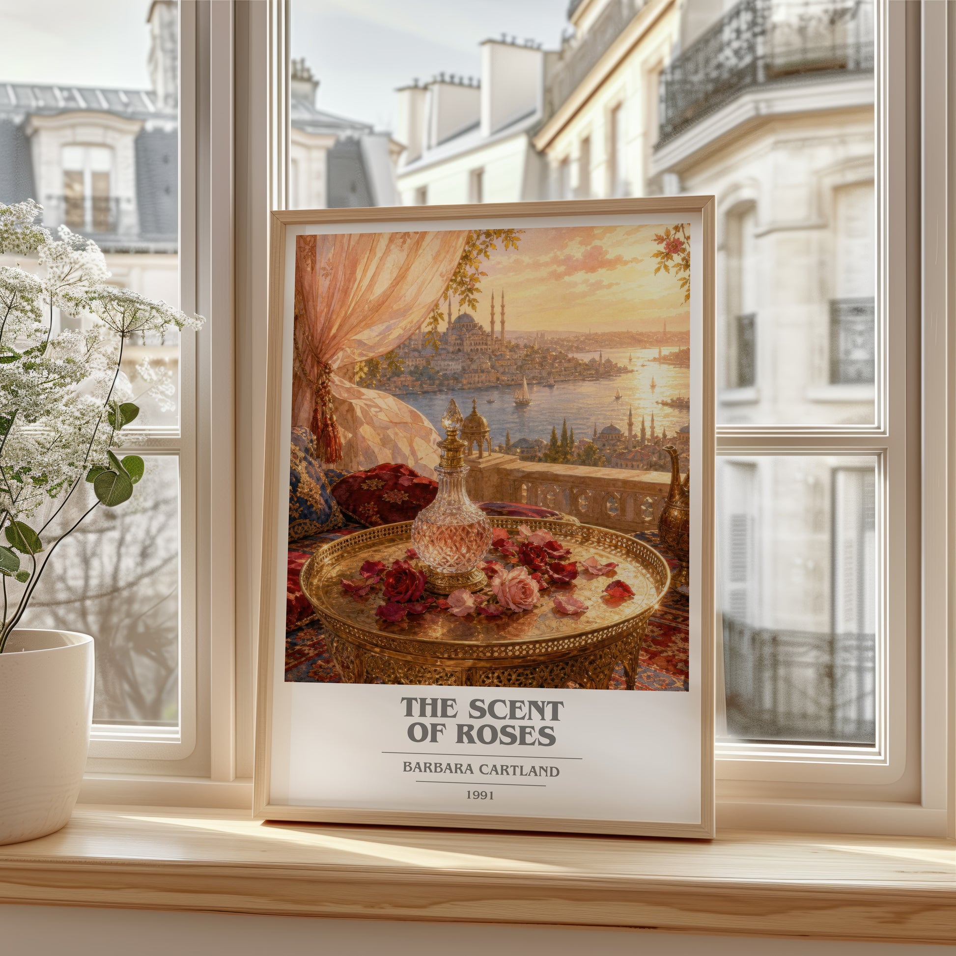 The Scent Of Roses book cover poster colour and style options – Barbara Cartland book art