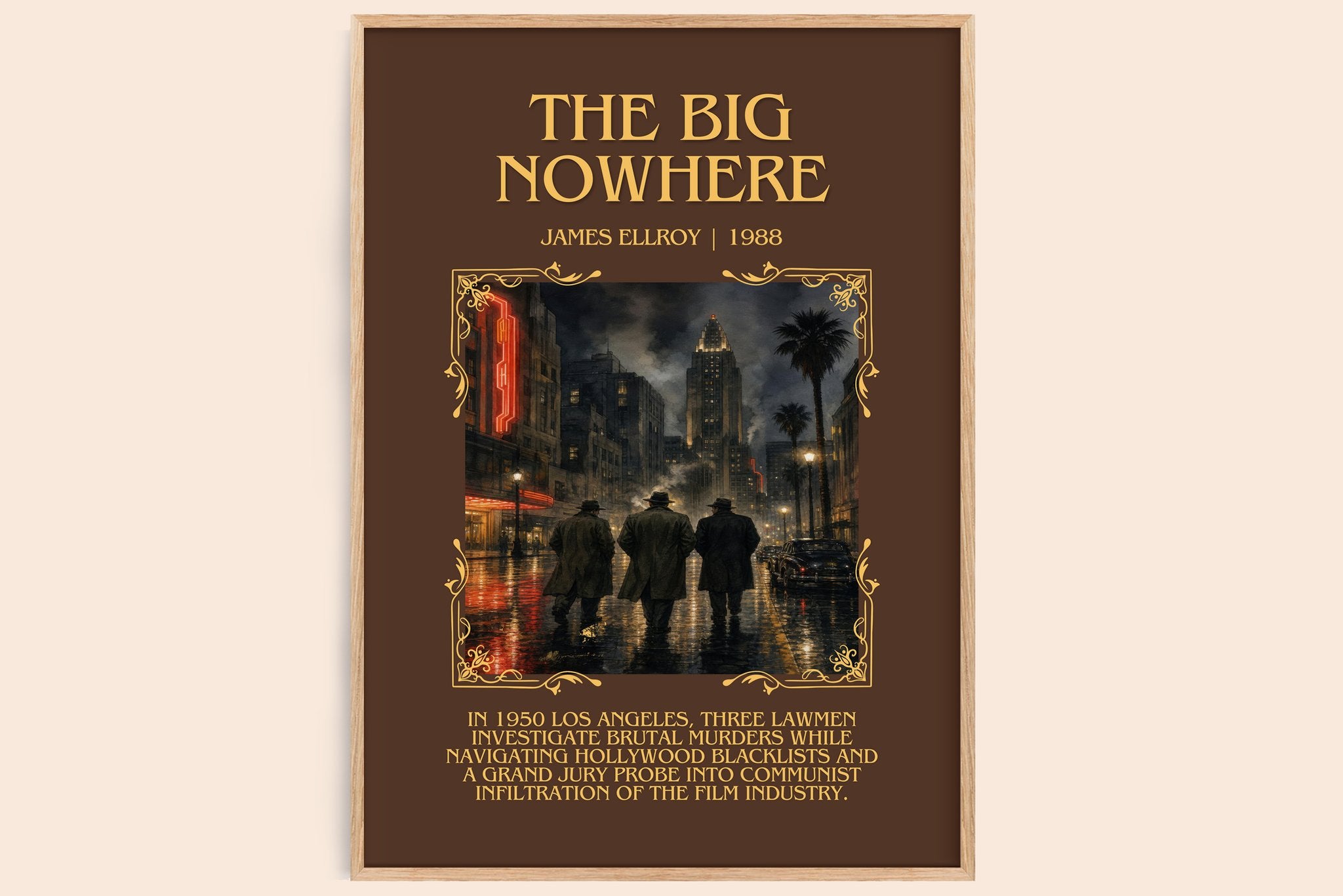 The Big Nowhere Minimalist Book Poster by James Ellroy